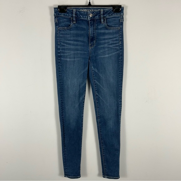 ❤️AE super high rise jegging Blue Denim Women's Jeans 0 - Picture 1 of 10